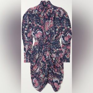 ISABEL MARANT
Batoa ruched floral-print silk-blend crepe de chine dress